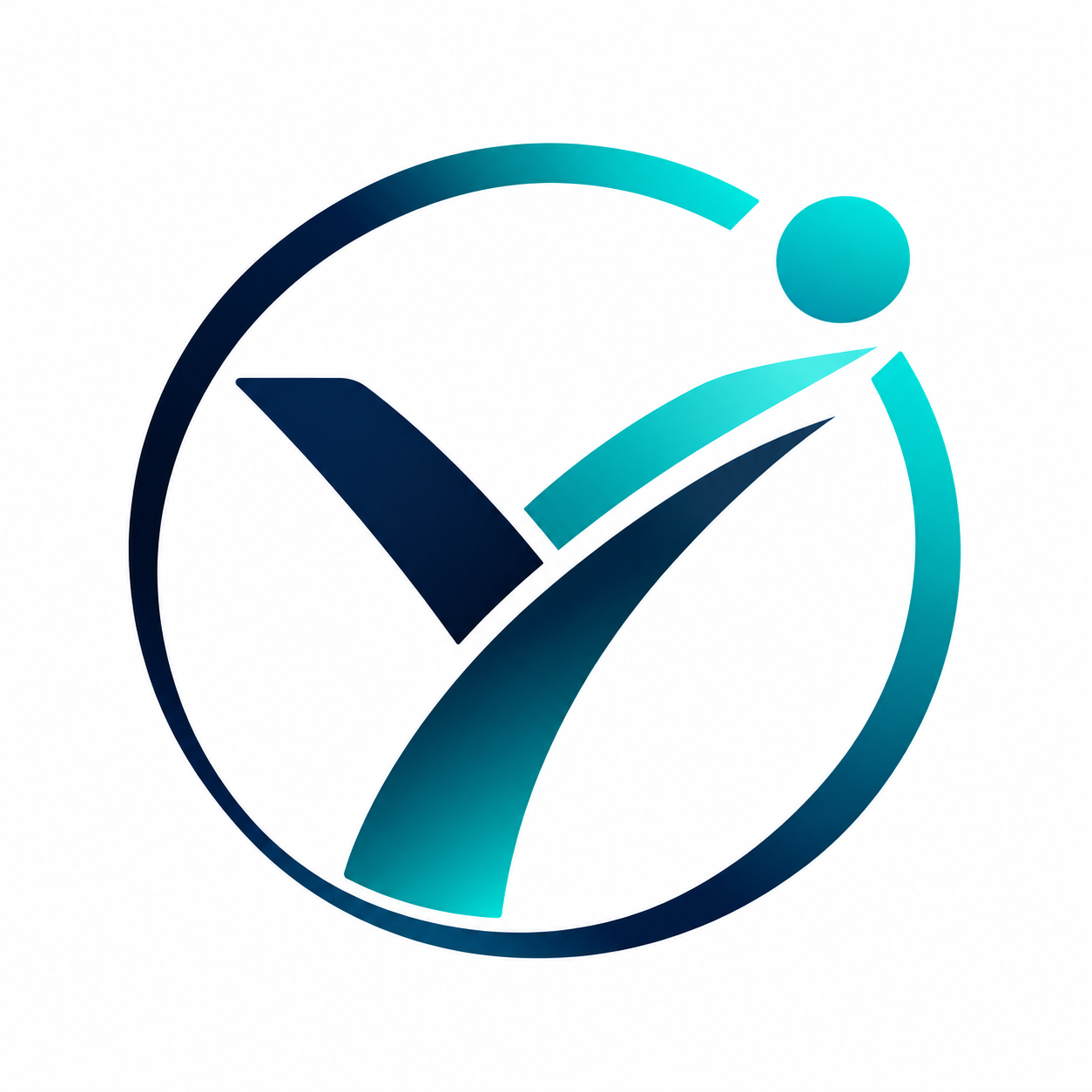 YOON logo: a flowing Y figure in navy and turquoise